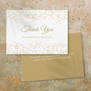 Elegant Script Thank You Chic Gold Dust Confetti