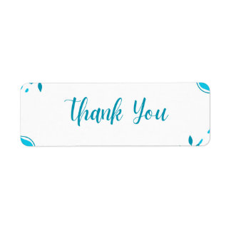 elegant script "thank you" label