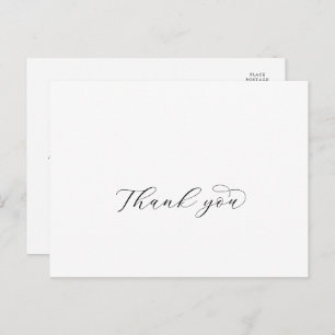 Elegant Script Thank You Postcard