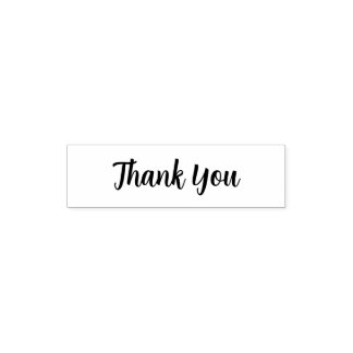 Elegant Script “Thank You” Rubber Stamp