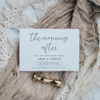 Elegant Script The Morning After Wedding Brunch