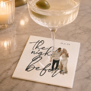 Elegant Script The Night Before Rehearsal Napkin