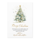 Elegant Script Tree Non Photo Christmas Cards