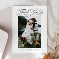 Elegant Script Typography Dots Wedding Photo White