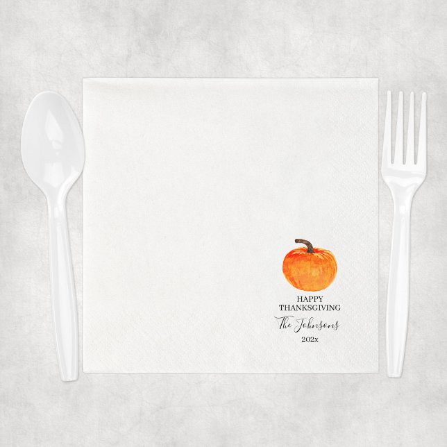 Elegant Script Typography Family Thanksgiving Napkin (Elegant Script Typography Family Thanksgiving Napkins
)