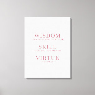Elegant Script Typography Motivational Quote Canva Canvas Print
