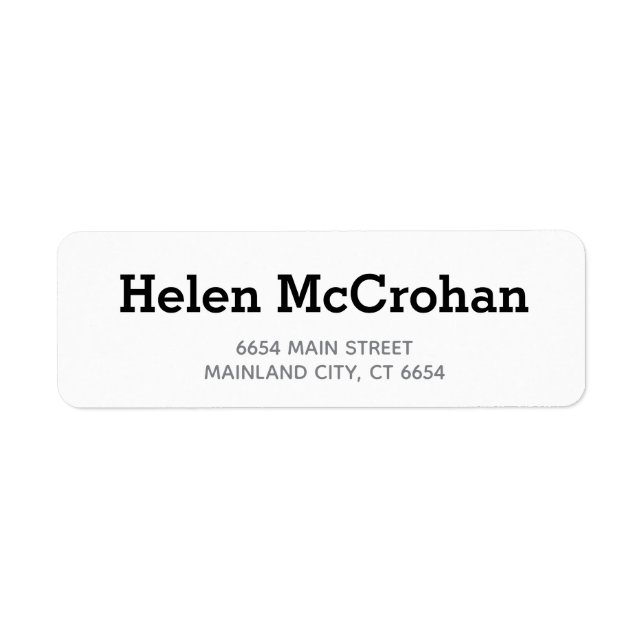 Elegant Script Typography Return Address Label (Front)