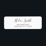 Elegant Script Typography Return Address Label<br><div class="desc">Elegant Script Typography Return Address Label. For further customisation,  please click the "Customise it" button and use our design tool to modify this template.</div>