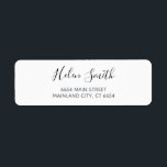 Elegant Script Typography Return Address Label<br><div class="desc">Elegant Script Typography Return Address Label. For further customisation,  please click the "Customise it" button and use our design tool to modify this template.</div>