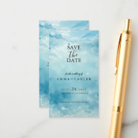 Elegant Script Under Sea the Save the Date