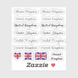 Elegant script United Kingdom /British Flag name