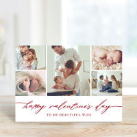 Elegant Script Valentine's Day Photo Collage