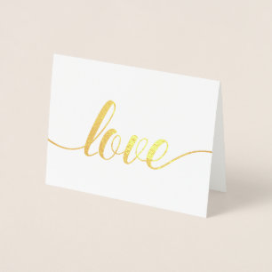 Elegant Script Valentine's Day Photo Foil Card