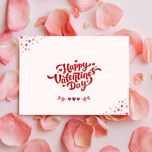 Elegant Script Valentine's Day Postcard