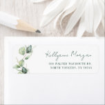 Elegant Script Watercolor Eucalyptus Return Addres<br><div class="desc">Eucalyptus Greenery Watercolor Bridal return address label that you can easily customise for your special event and annual occasions.</div>