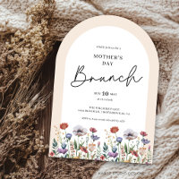 Elegant Script Watercolor Wildflower Bridal Brunch