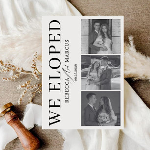 Elegant Script We Tied The Knot Wedding Photos Announcement