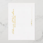 Elegant Script Wedding Advice and Wishes Gold<br><div class="desc">Add a personal touch to your wedding with an elegant wedding advice and wishes card. This advice card features title in gold foil modern elegant calligraphy font style and details in gold foil sans serif font style on white background. Perfect for wedding, baby shower, birthday party, bridal shower, bachelorette party...</div>