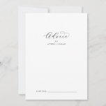 Elegant Script Wedding Advice Card<br><div class="desc">This elegant script wedding advice card is perfect for a simple wedding and can be used for any event. The minimalist black and white design features fancy romantic typography with modern glam style. Customisable in any colour. Keep the design minimal and classy, as is, or personalise it by adding your...</div>