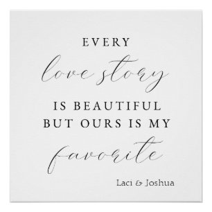 Elegant Script Wedding Backdrop – Poster