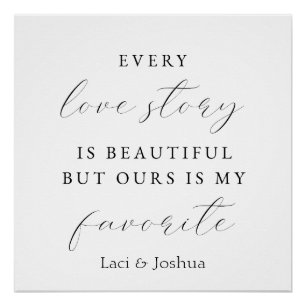 Elegant Script Wedding Backdrop – Poster