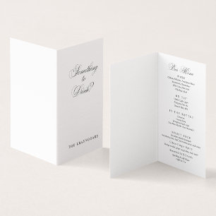 Elegant Script Wedding Bar Menu Place Card 