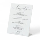 Elegant Script Wedding Dessert Bar Menu