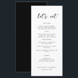 Elegant Script Wedding Dinner Menu Card<br><div class="desc">Elegant Script Wedding Dinner Menu Card</div>