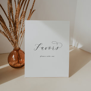 Elegant Script Wedding Favours Sign