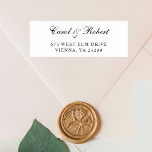 Elegant Script Wedding Guest Address