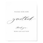 Elegant Script Wedding Guestbook Sign