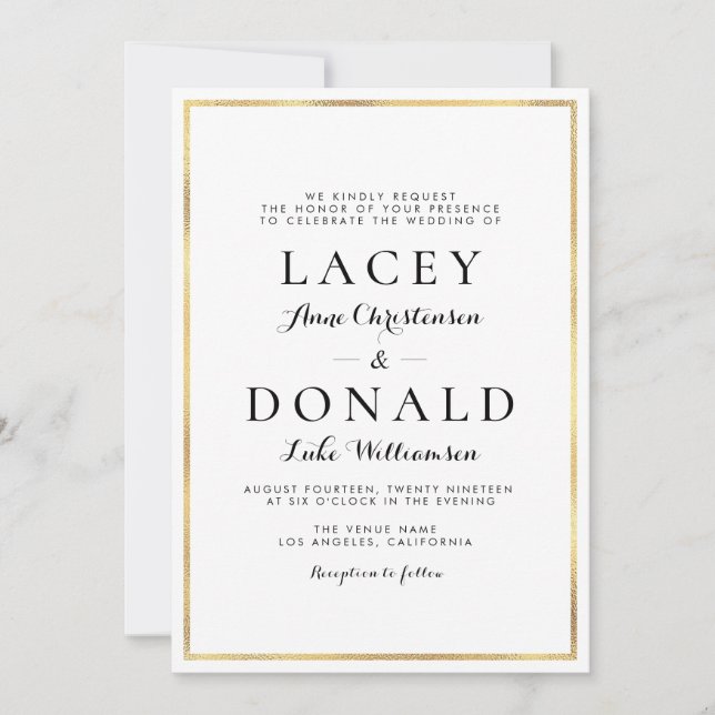 elegant script wedding invitation (Front)