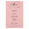 Elegant Script  Wedding Menu - Blush Pink