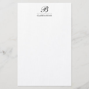 Elegant Script Wedding Monogram in Your Colours Stationery