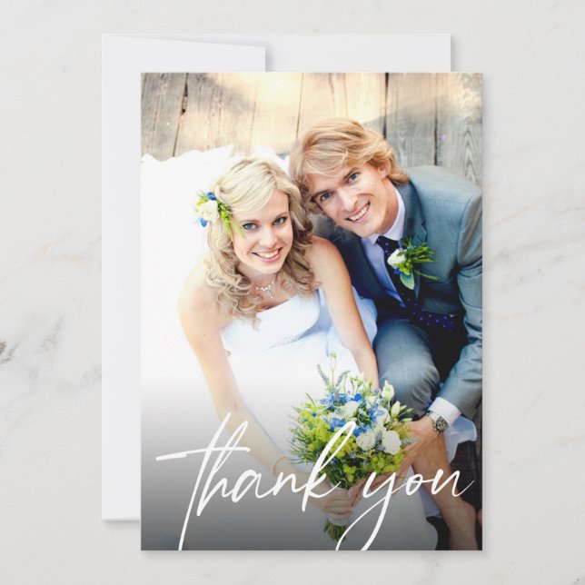Elegant Script Wedding Photo Template (Front)