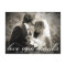 Elegant Script Wedding Photo Thank You Postcard