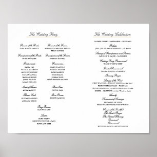 Elegant Script Wedding Program Inside Download Poster