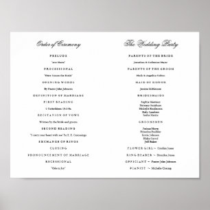 Elegant Script Wedding Program Inside Download Poster