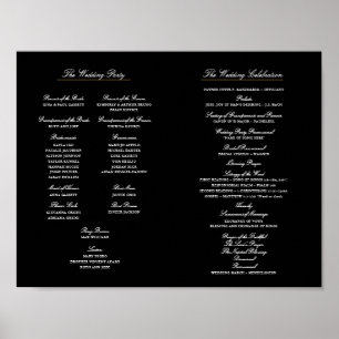 Elegant Script Wedding Program Inside Download Poster