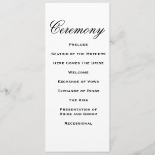 Elegant Script Wedding Program Programme
