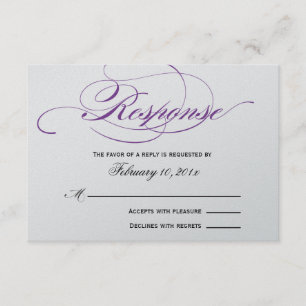 Elegant Script  Wedding Response