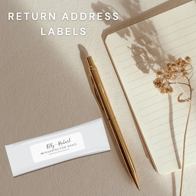  Elegant script wedding return address (Creator Uploaded)