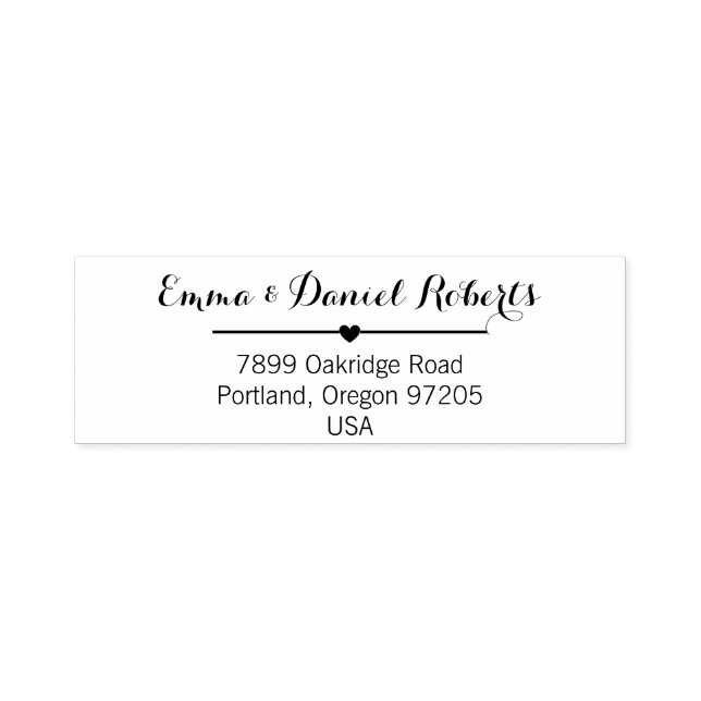 Elegant Script Wedding Return Address Stamp (Design)