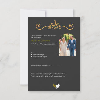 Elegant Script Wedding RSVP Card