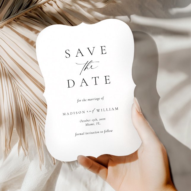Elegant Script Wedding Save the Date  Invitation (Creator Uploaded)