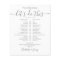 Elegant Script Wedding Schedule Timeline