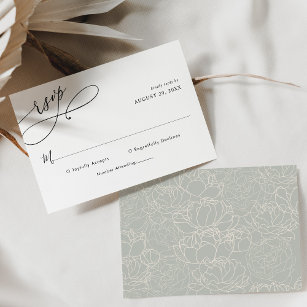 Elegant Script Wedding Simple Rsvp Card