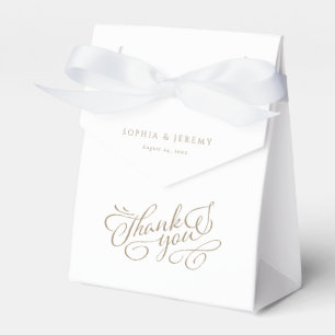 Elegant Script Wedding Thank You Favour Box
