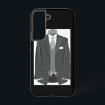 Elegant Script Wedding Tuxedo Suit Groom  Samsung Galaxy Case<br><div class="desc">This Groom bridal fashion design was created for the modern wedding. It has sleek designer accents and a chic contemporary style.</div>