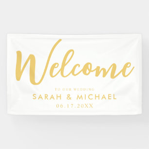 Elegant Script Wedding Welcome Banner